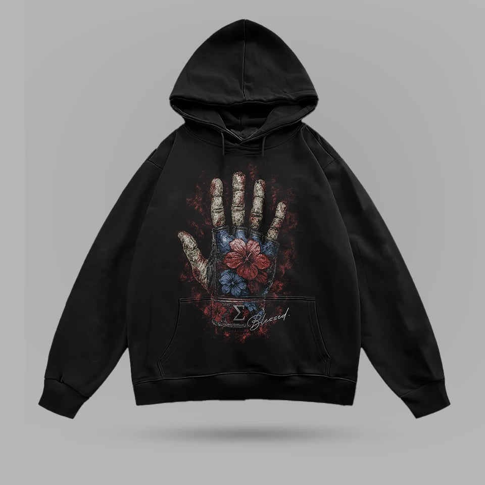 Max Holloway Blessed Hands Oversize Hoodie – arka görünüm