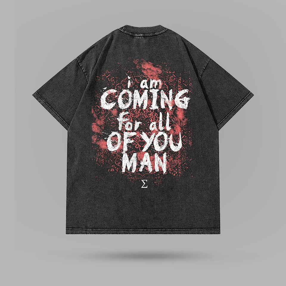 Ibo Aslan Coming For All Washed Oversize Tshirt – arka görünüm 2