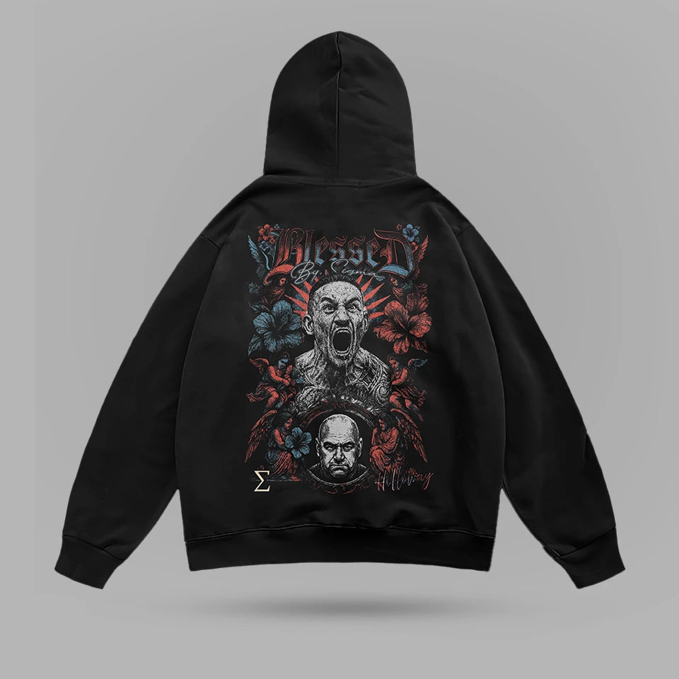 Max Holloway Dana's Blessed Oversize Hoodie – arka görünüm