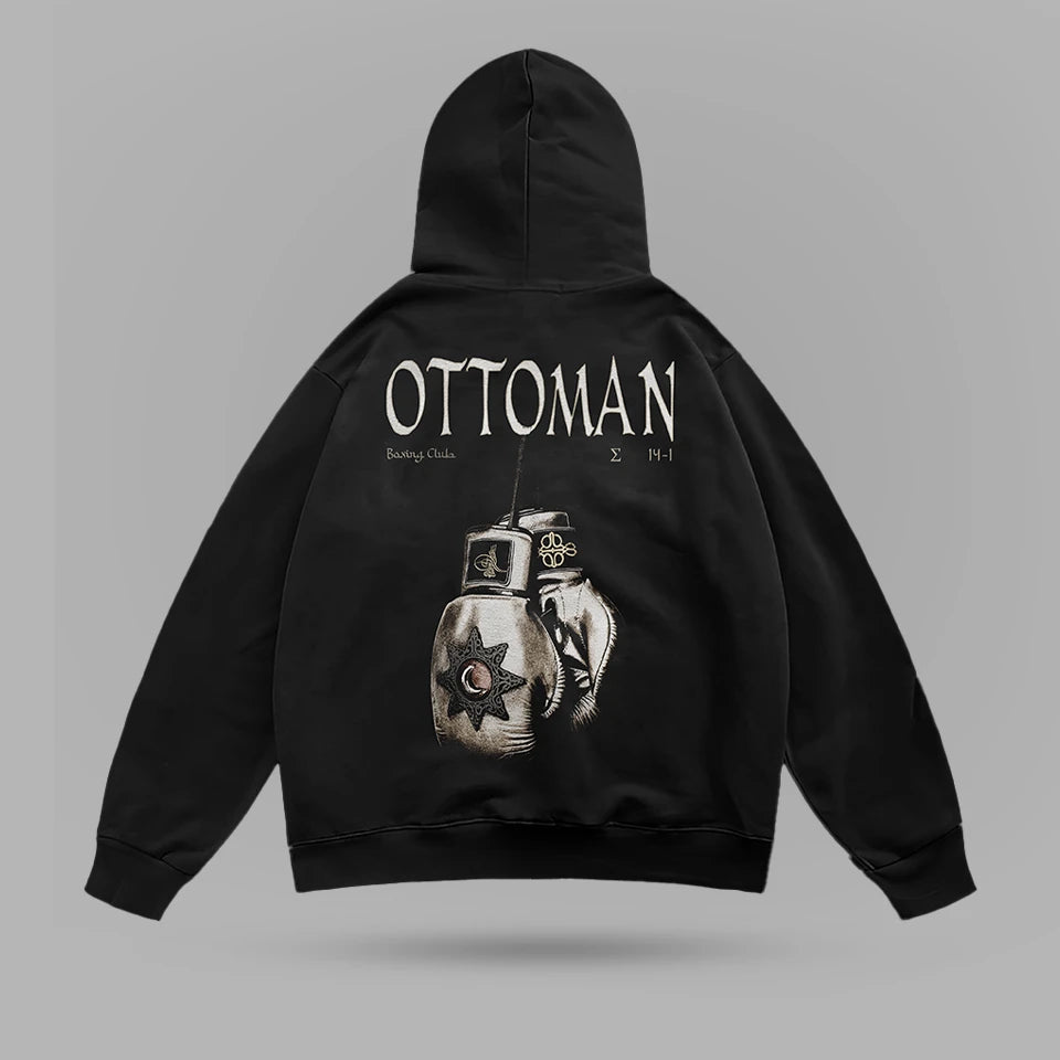 Ibo Aslan Ottoman Boxing Club Oversize Hoodie – arka görünüm