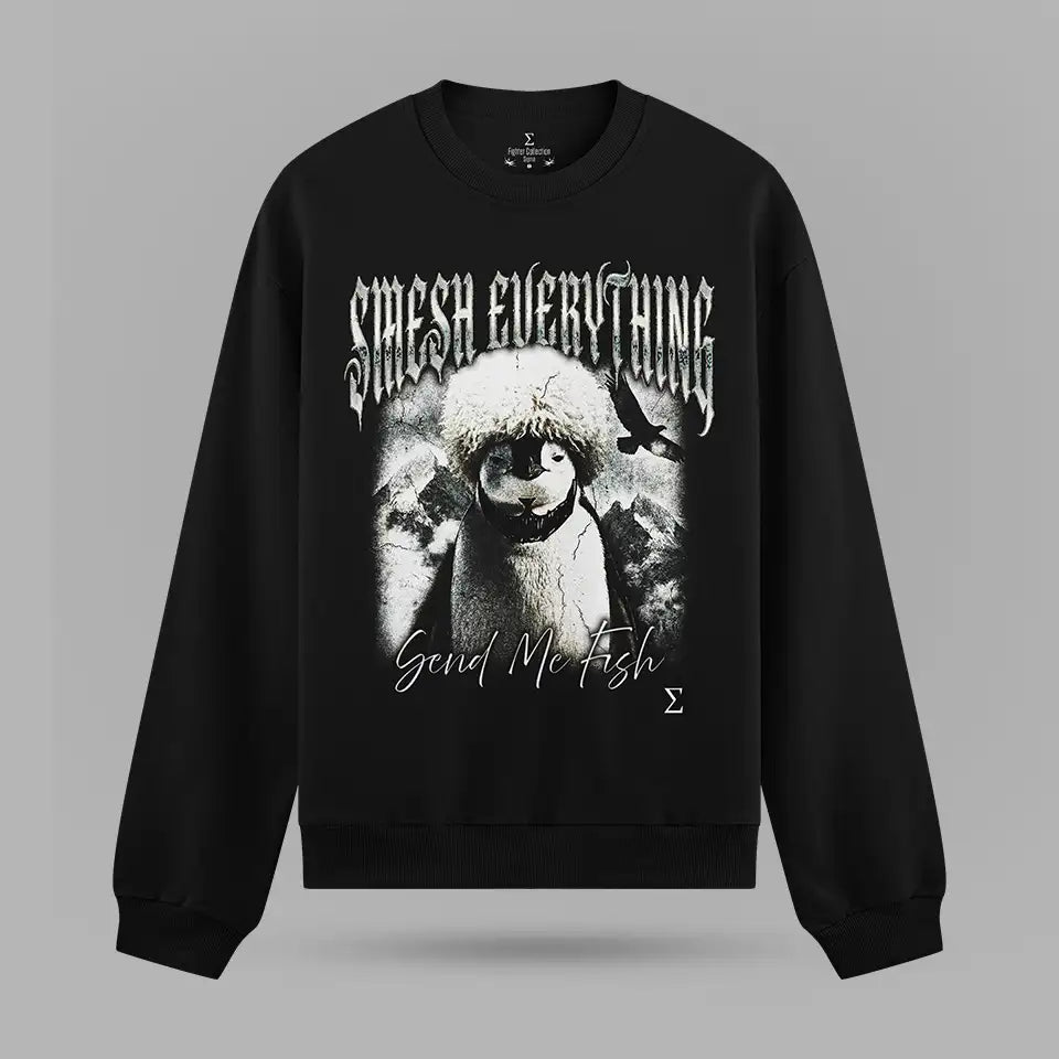 Nihilist Penguin Smesh Everything Oversize Sweatshirt