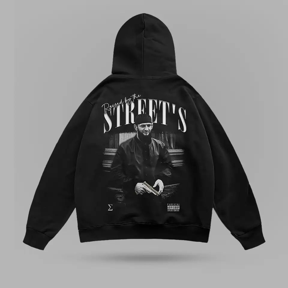 Raised By Streets Khamzat Chimaev Oversize Hoodie – arka görünüm