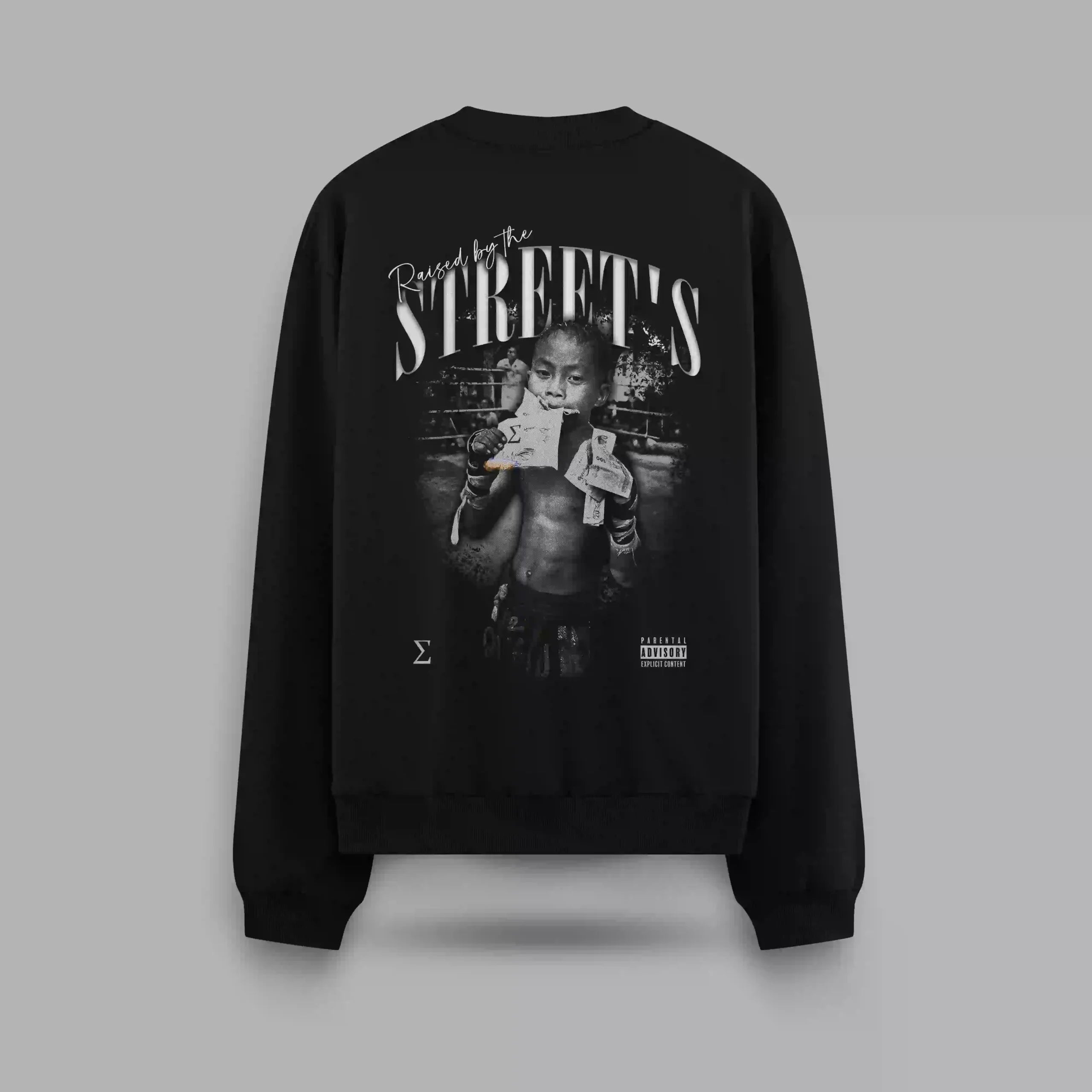 Raised By Streets Muay Thai Kid Oversize Sweatshirt