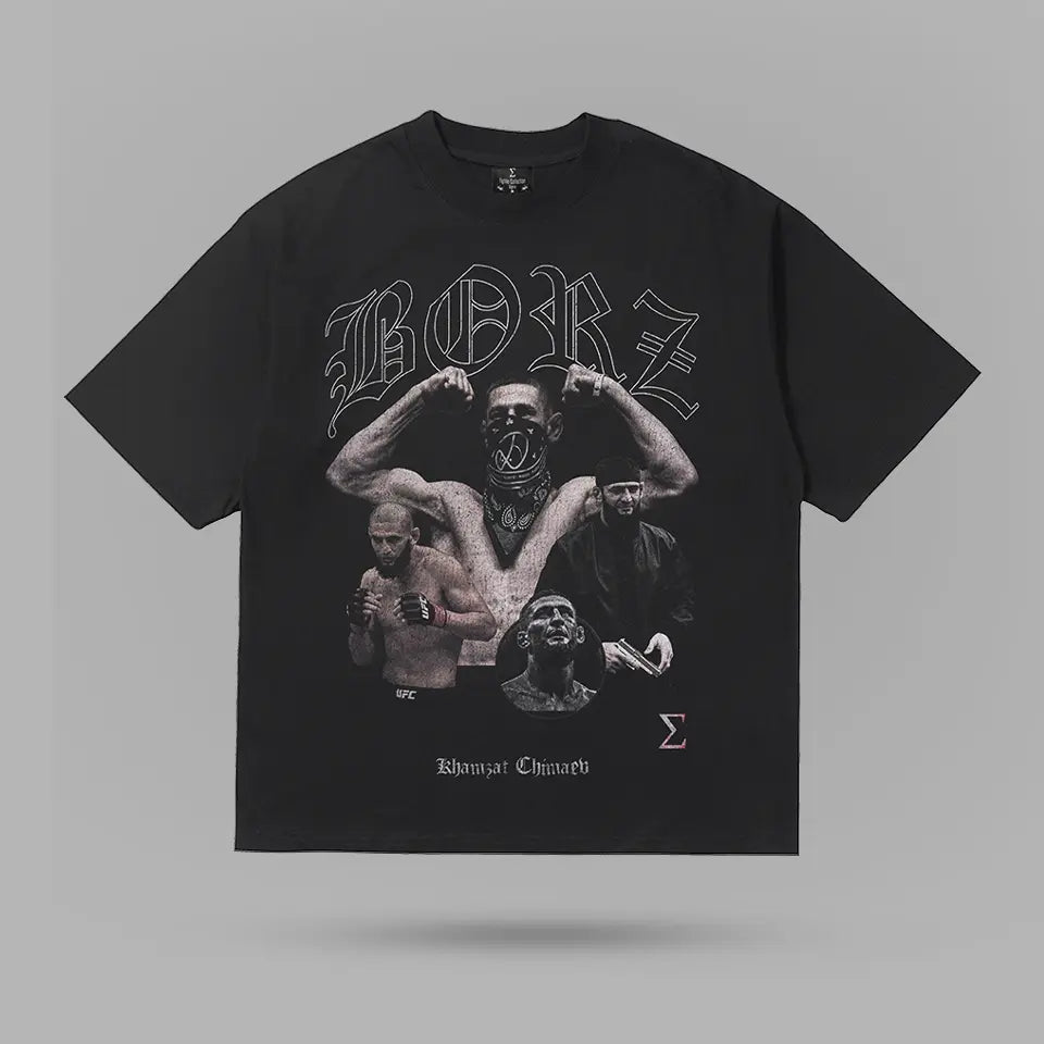 Khamzat Chimaev Gang Bootleg Tişört – ön görünüm