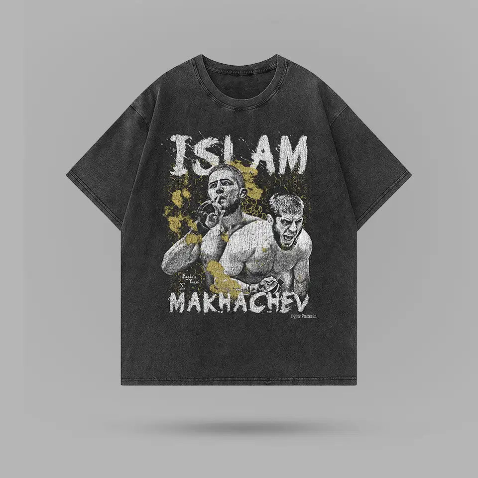 Islam Makhachev Alhamdulillah Washed Oversize Tshirt