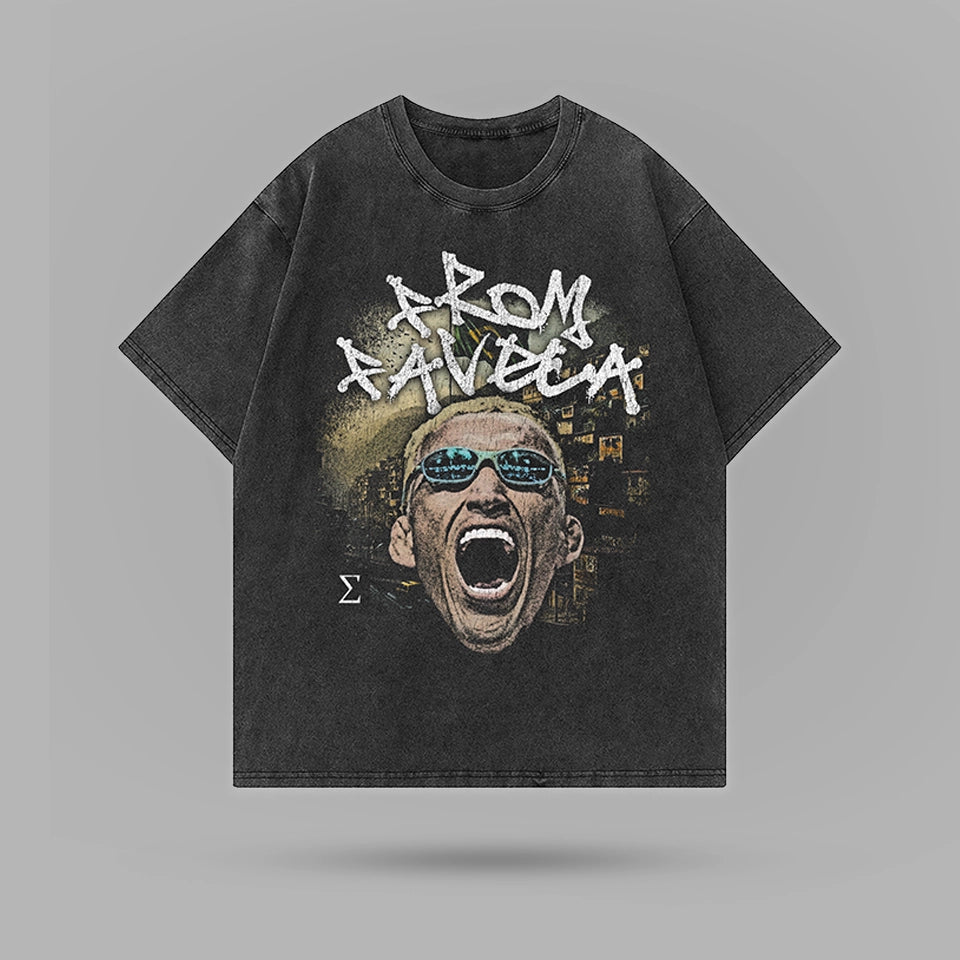 Charles Oliveira From Favela To The World Washed Oversize Tshirt
