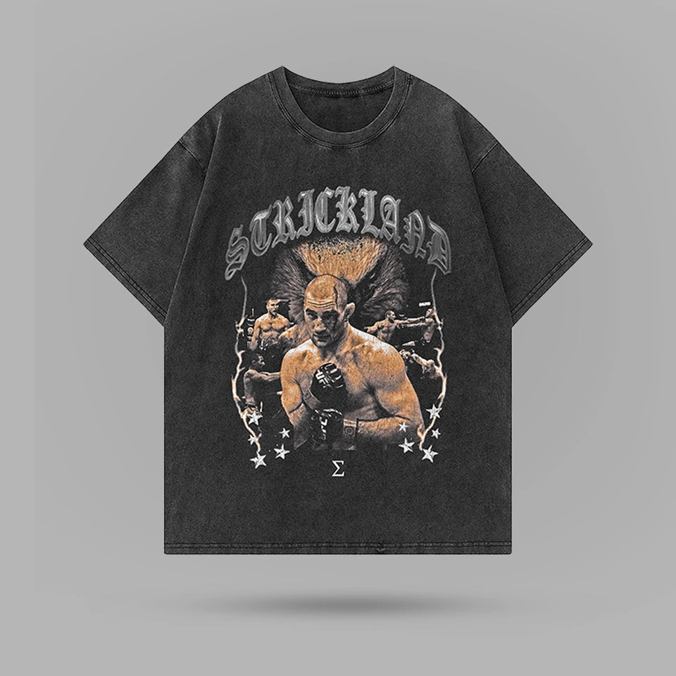 Sean Strickland Don't Be A P*ssy Oversize Washed Tshirt – ön görünüm