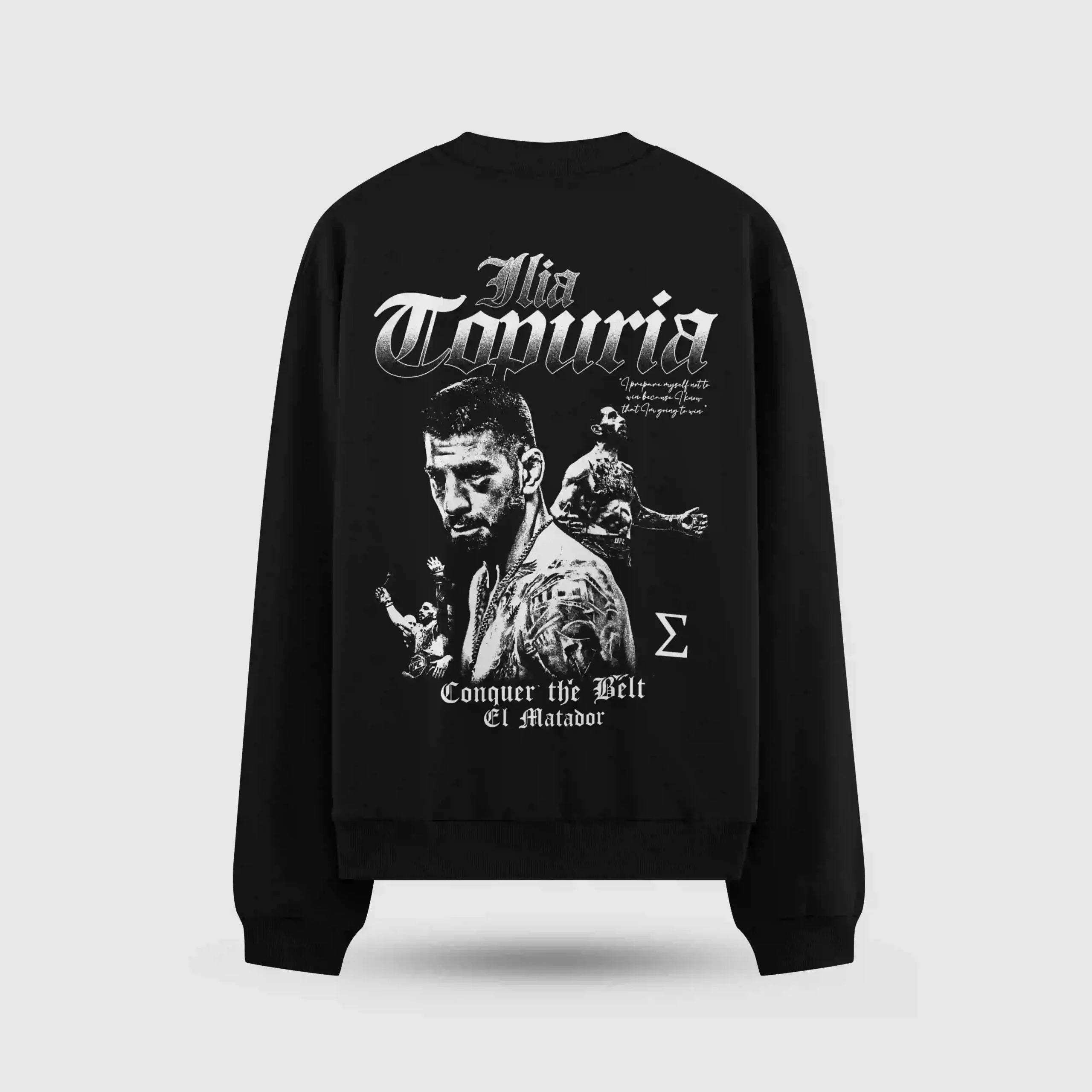 Ilia Topuria Conquer The Belt Oversize Sweatshirt