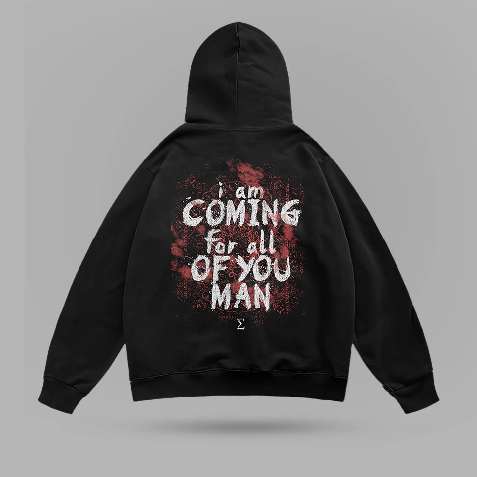 Ibo Aslan Coming For All Oversize Hoodie – arka görünüm 2