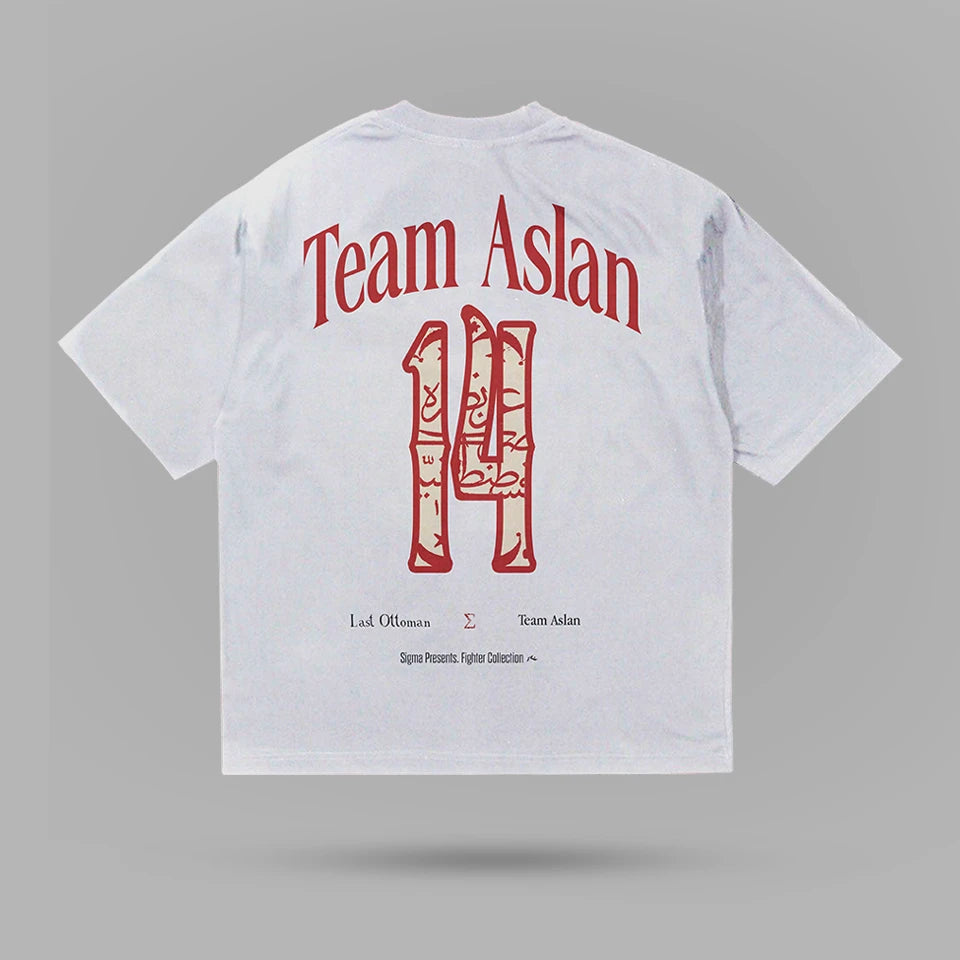 Ibo Aslan Team Aslan Beyaz Tshirt – arka görünüm