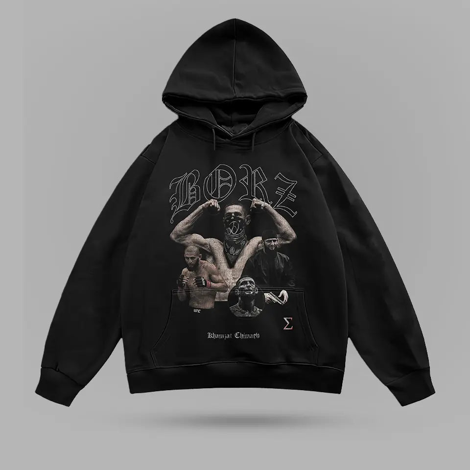 Khamzat Chimaev Gang Bootleg Oversize Hoodie – ön görünüm