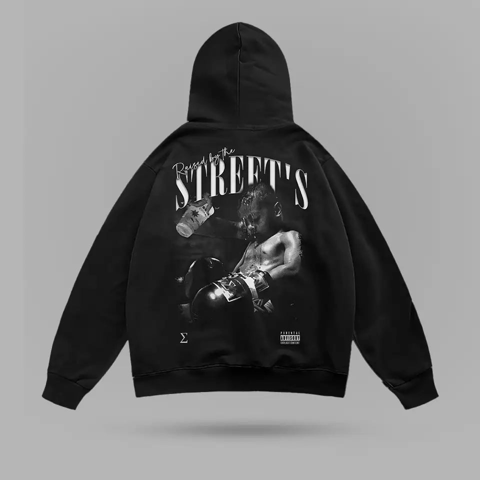 Raised By Streets Sweat And Tears Oversize Hoodie