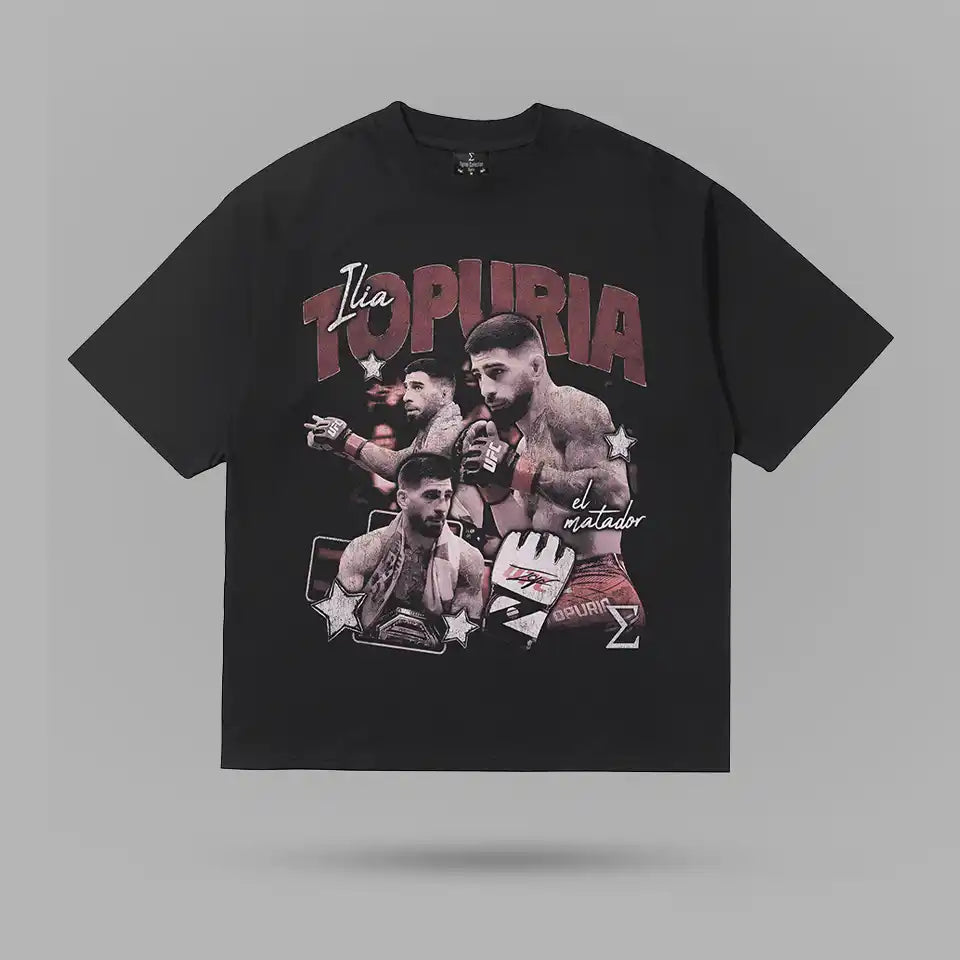 Ilia Topuria Star Bootleg Tshirt – ön görünüm