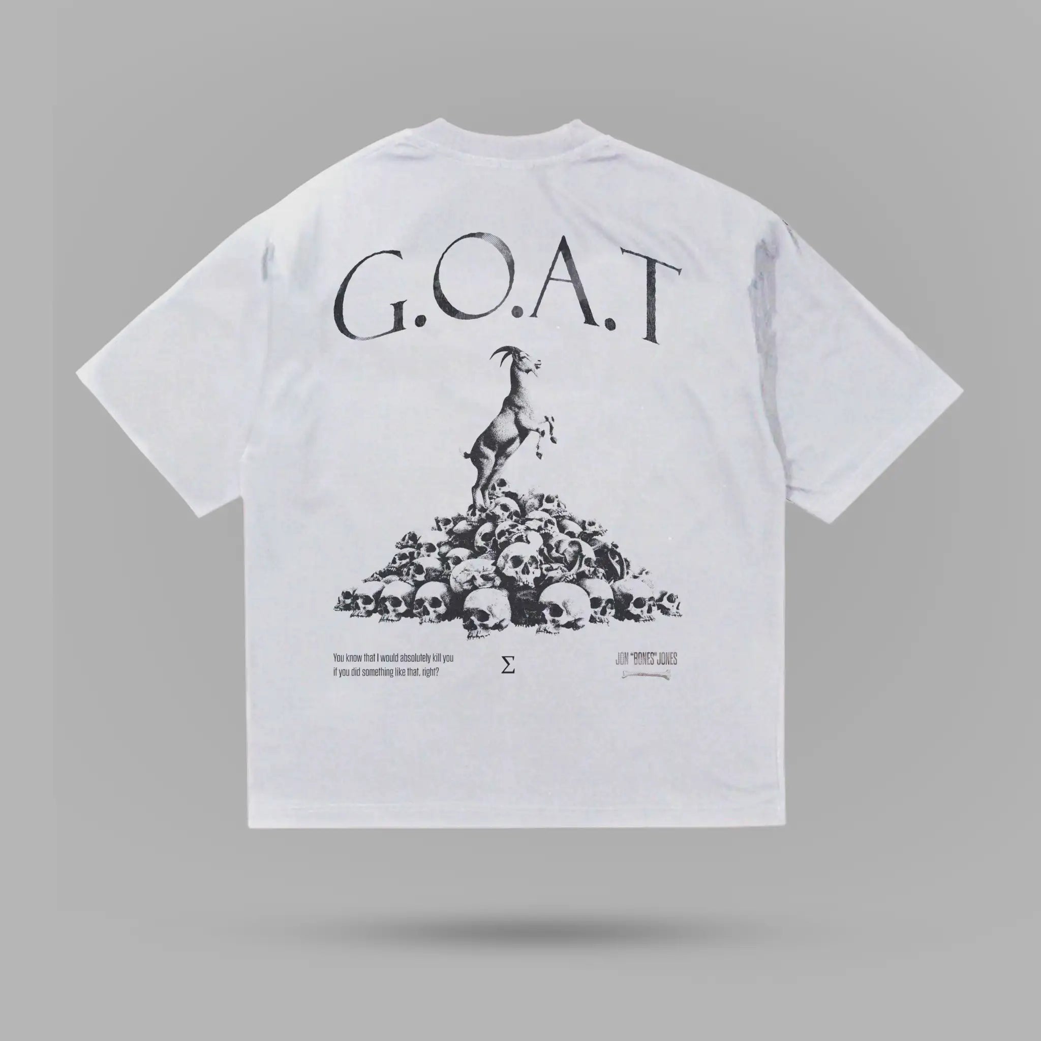 Jon Jones GOAT Beyaz Oversize Tshirt