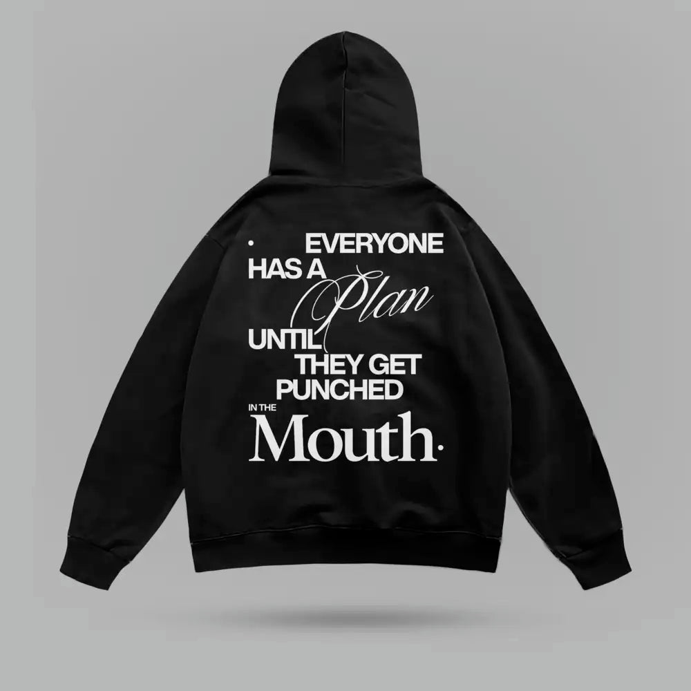 Mike Tyson Everyone Has A Plan Oversize Hoodie