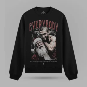 Khamzat Chimaev Choking Santa Oversize Sweatshirt