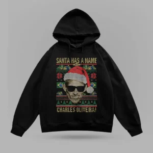 Charles Oliveira Santa Has A Name Oversize Hoodie